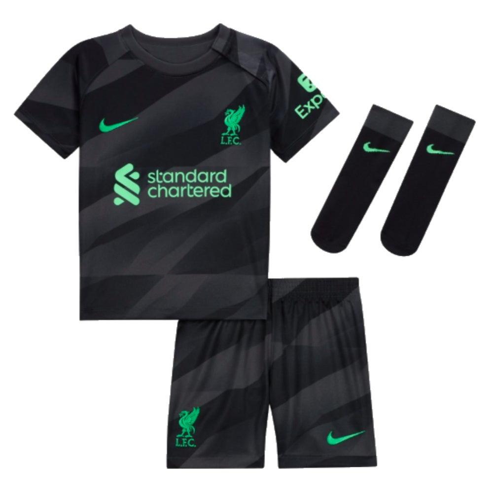 2023-2024 Liverpool Home Goalkeeper Infant Baby Kit_0