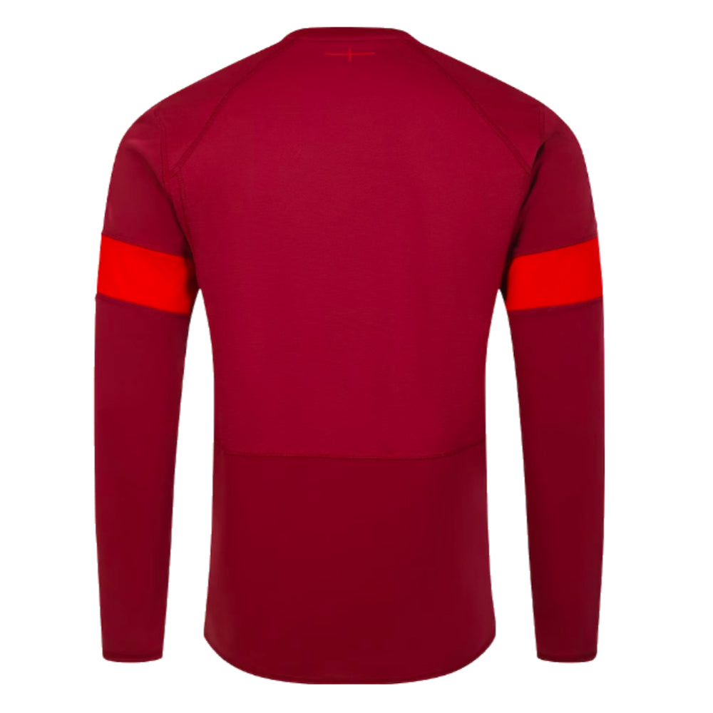 2023-2024 England Rugby Relaxed LS Training Jersey (Tibetan Red)_1