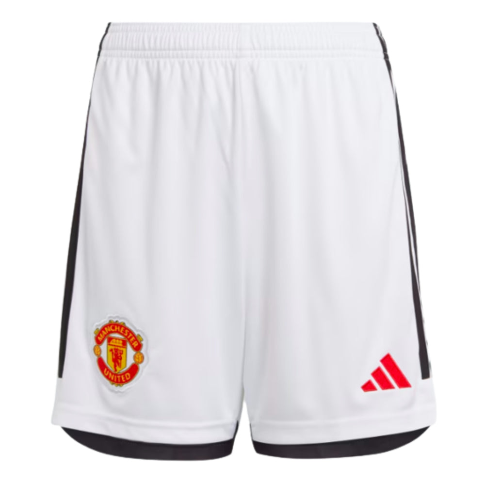 2023-2024 Man Utd Home Shorts (White) - Kids_0