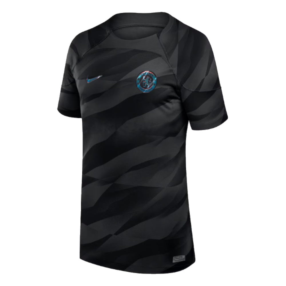 2023-2024 Chelsea Home Goalkeeper Shirt (Black) - KIds_0