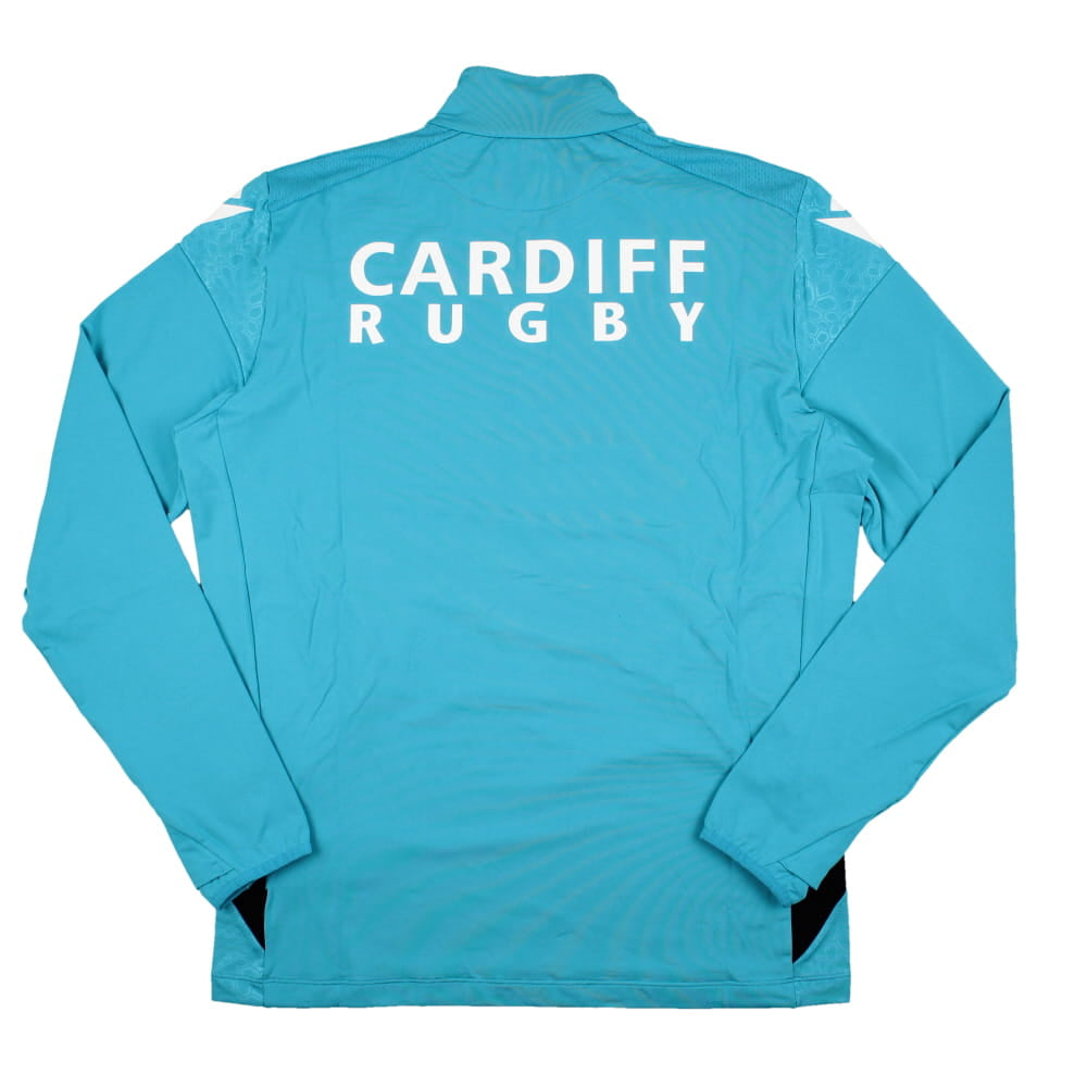 2023-2024 Cardiff Blues Rugby Half Zip Training Top (Aqua)_1