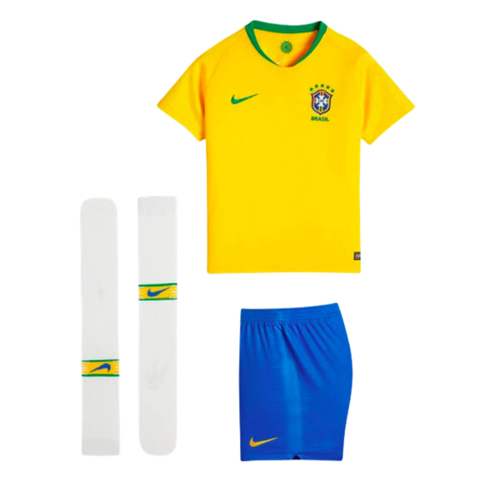 2018-2019 Brazil Little Boys Home Kit_0