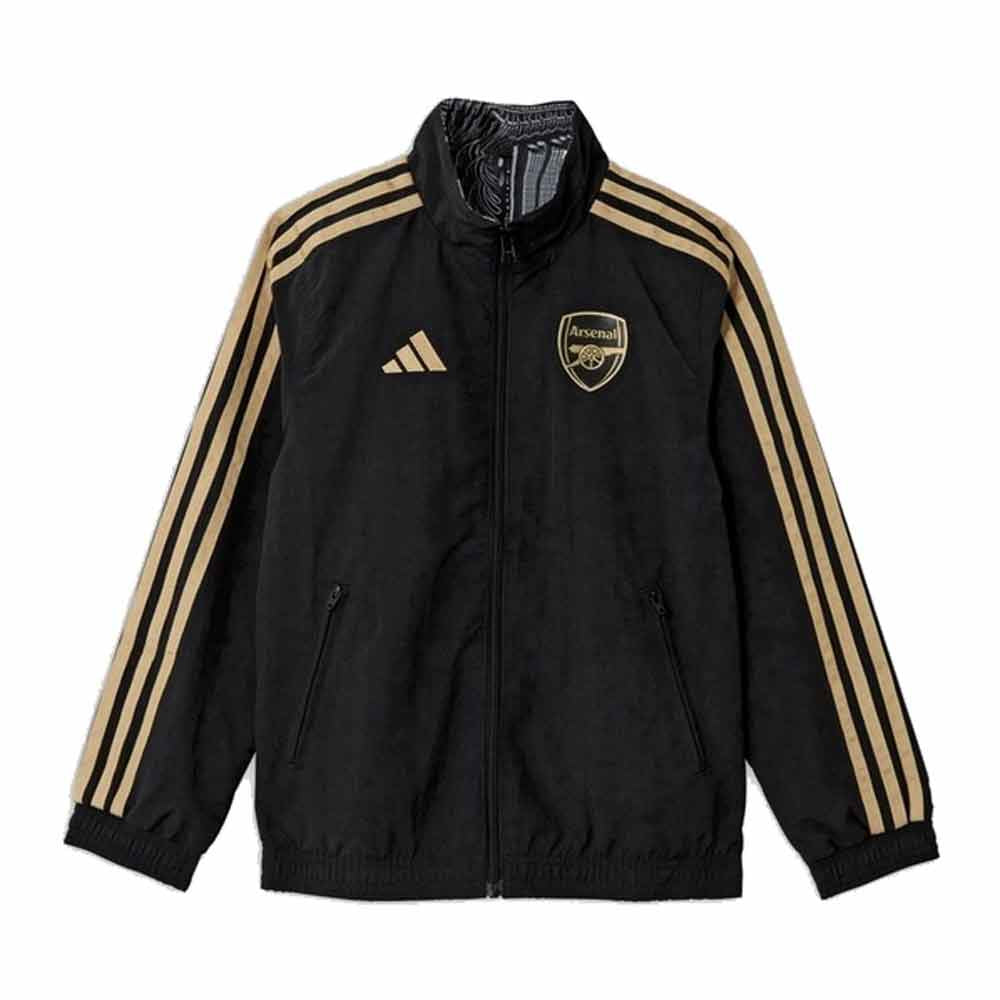 2023-2024 Arsenal Ian Wright Anthem Jacket (Black) - Kids_0