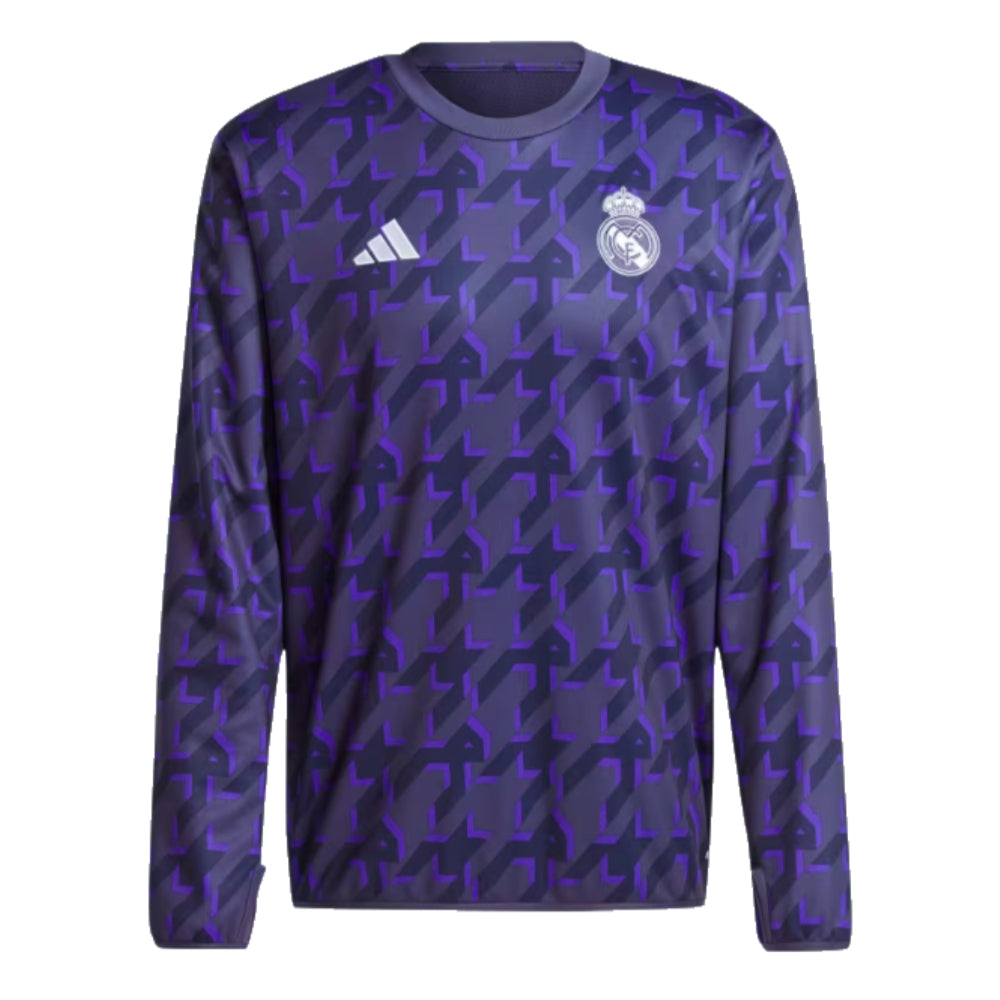 2023-2024 Real Madrid Pre Match Warm Top (Shadow Navy)_0