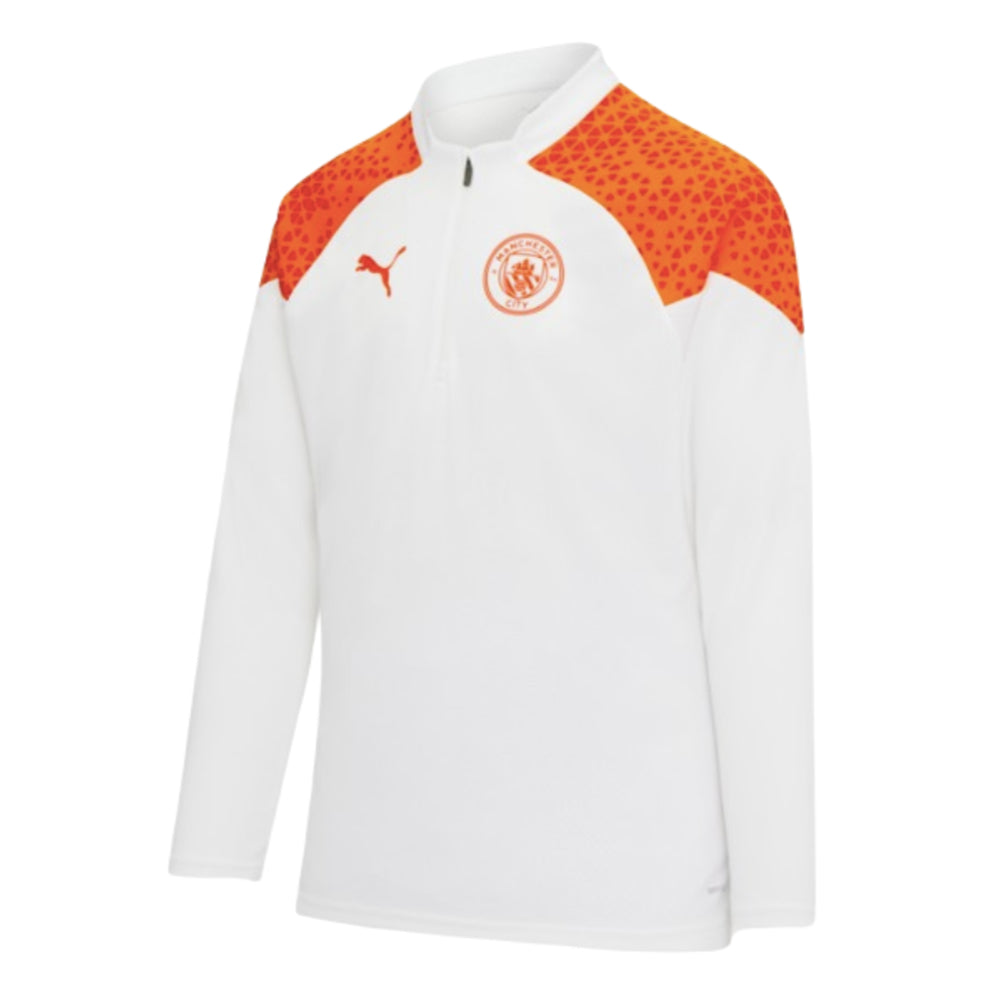 2023-2024 Man City Training Half Zip Top (Marble) - Kids_0