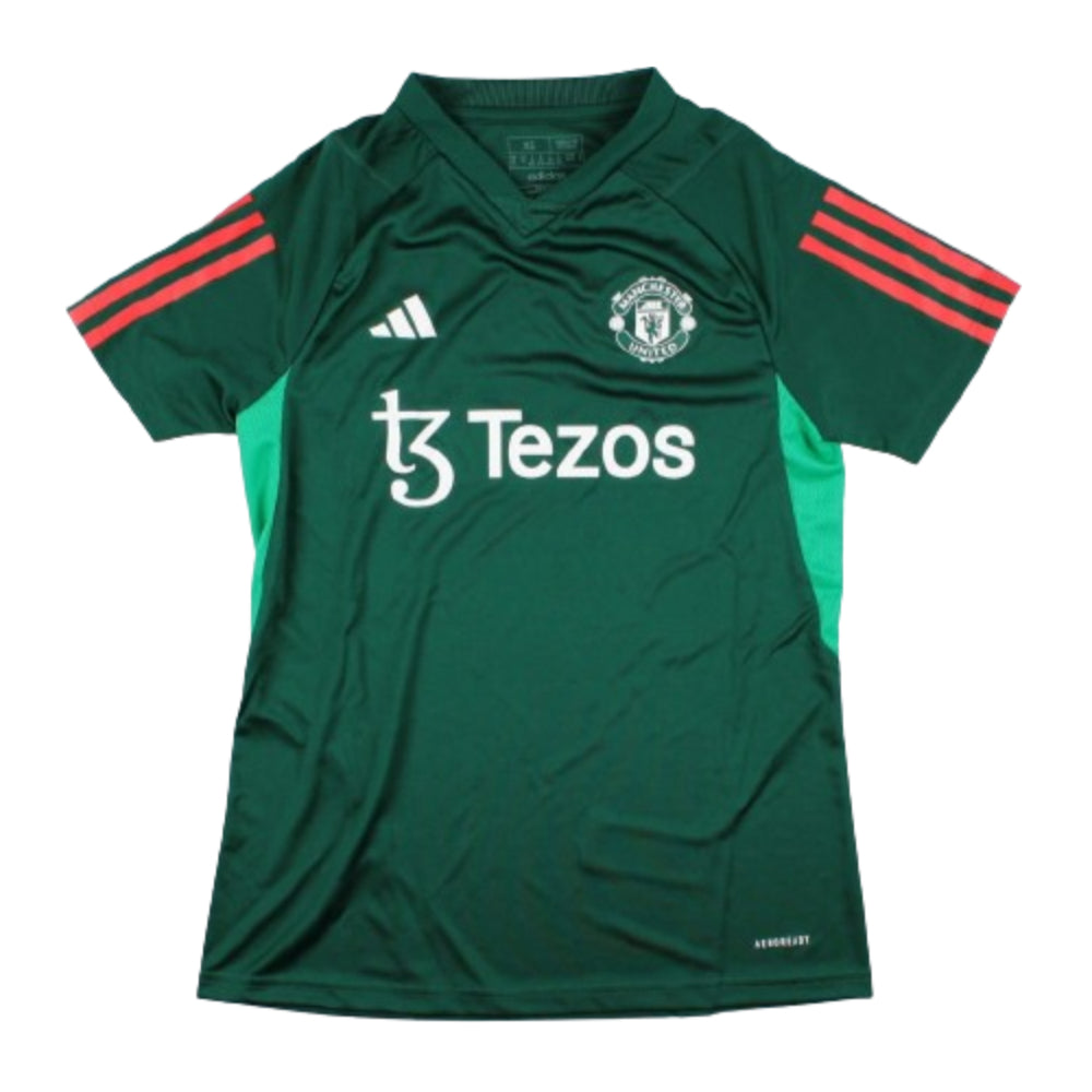 2023-2024 Man Utd Training Shirt (Green) - Ladies_0