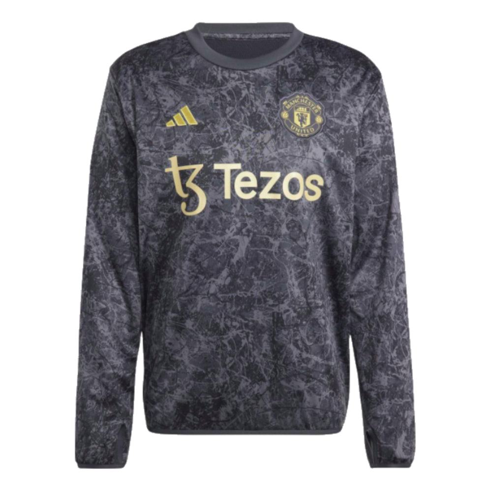 2023-2024 Man Utd Stone Roses Warm Top (Black)_0