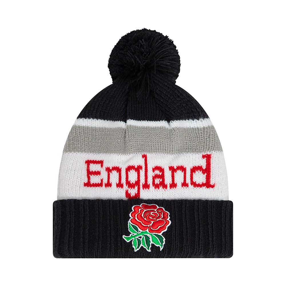 England Rugby Wordmark Navy Jake Beanie Hat (Kids)_0