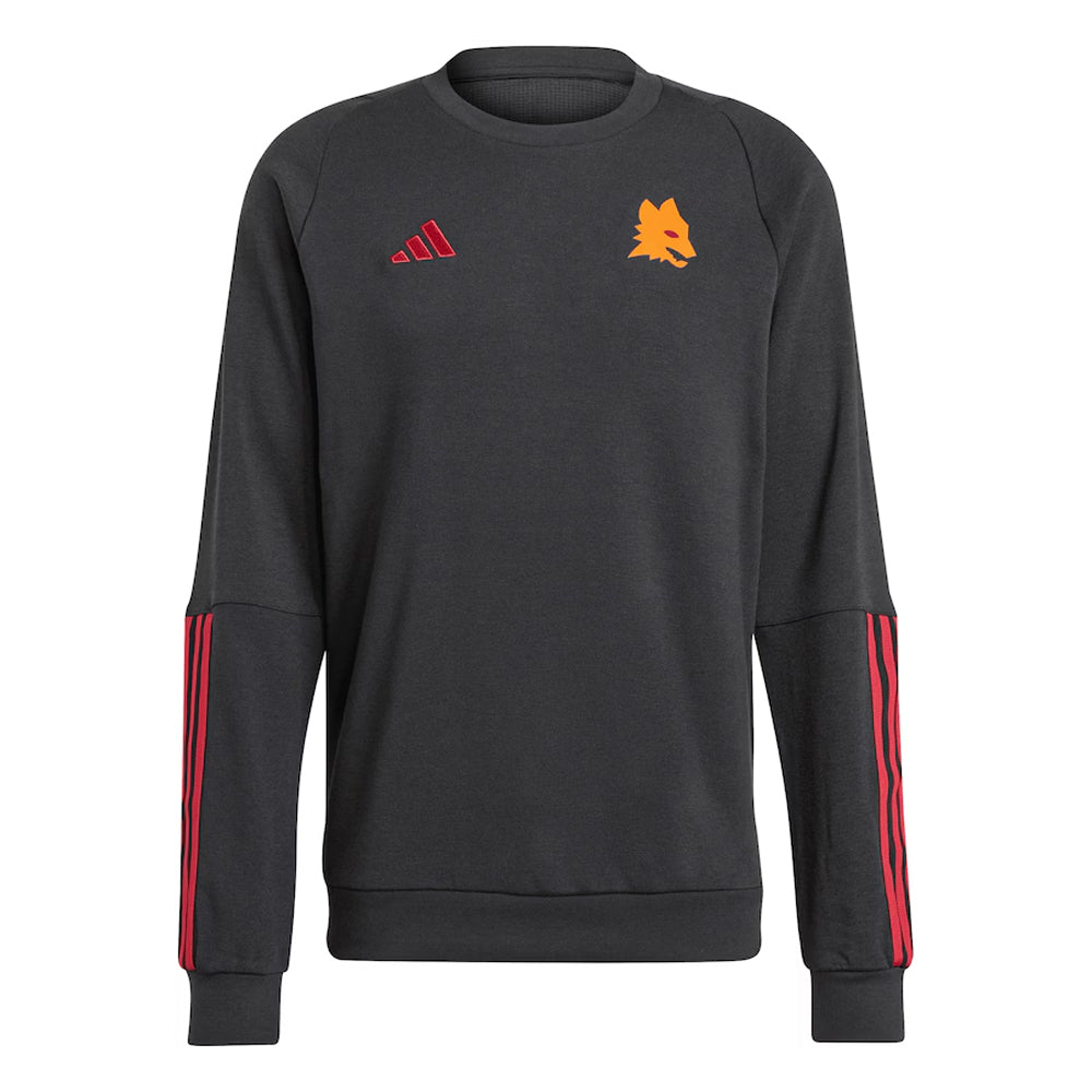 2023-2024 AS Roma Crew Sweater (Black)_0