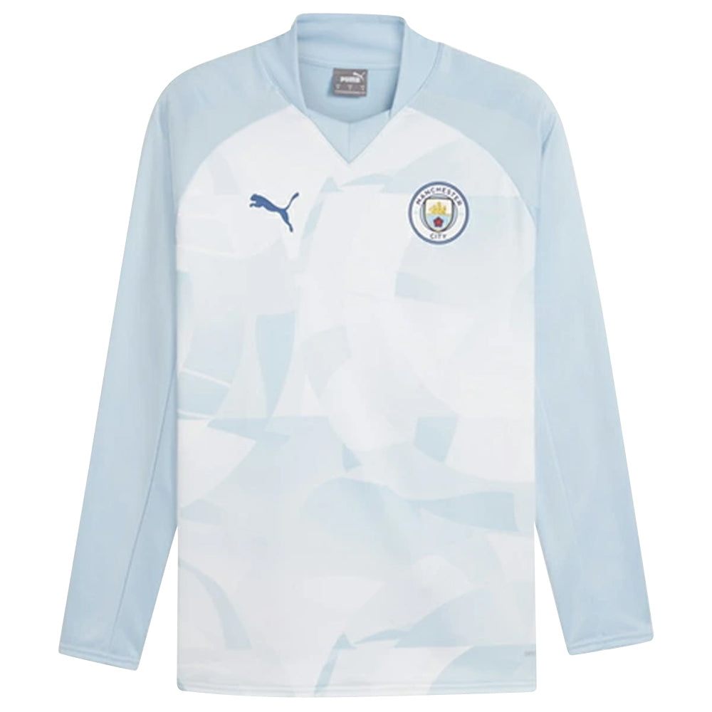 2023-2024 Man City Prematch LS Sweat Top (Silver Sky)_0