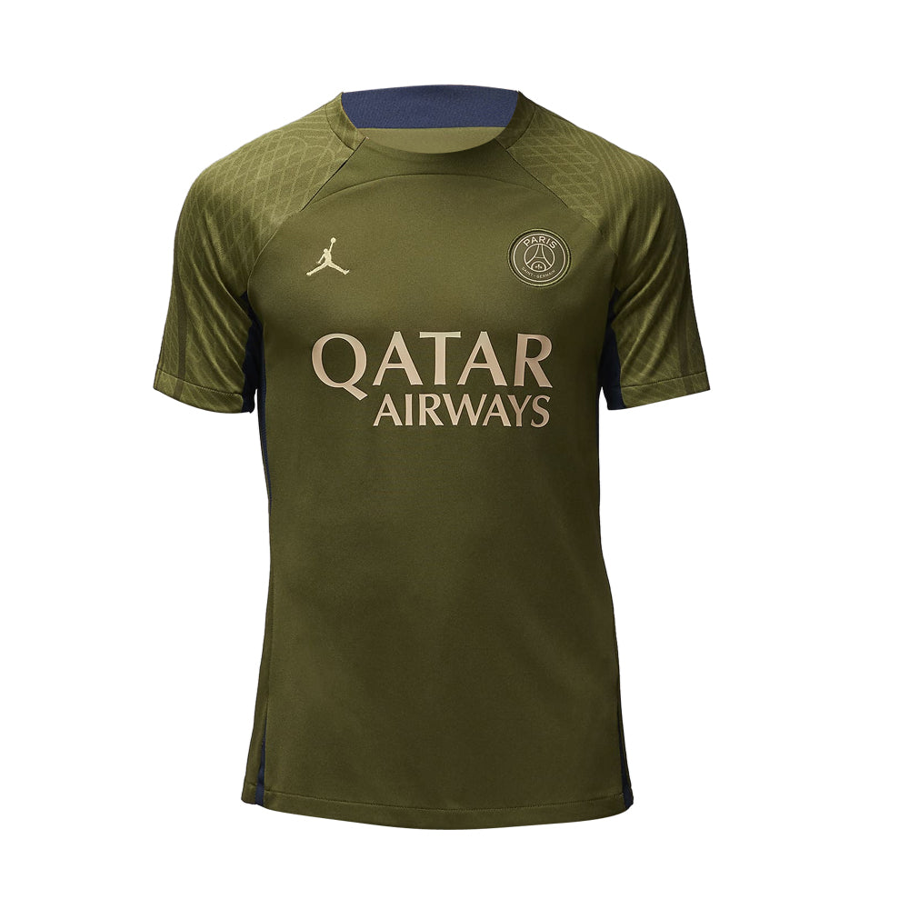 2023-2024 PSG Dri-Fit Strike Fourth Training Shirt (Green Hemp)_0