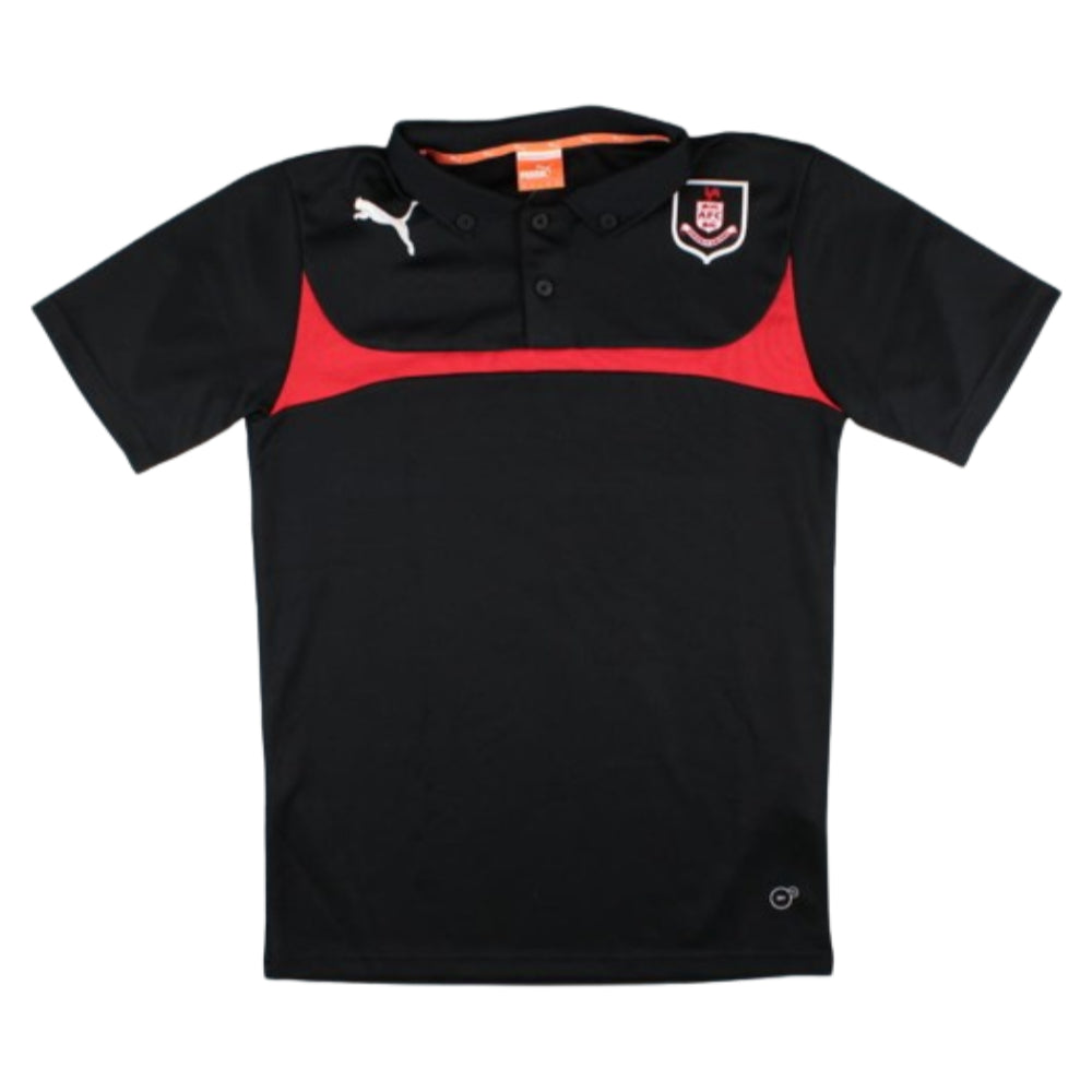 2015-2016 Airdrie Pre-Match Polo Shirt (Black-Red)_0