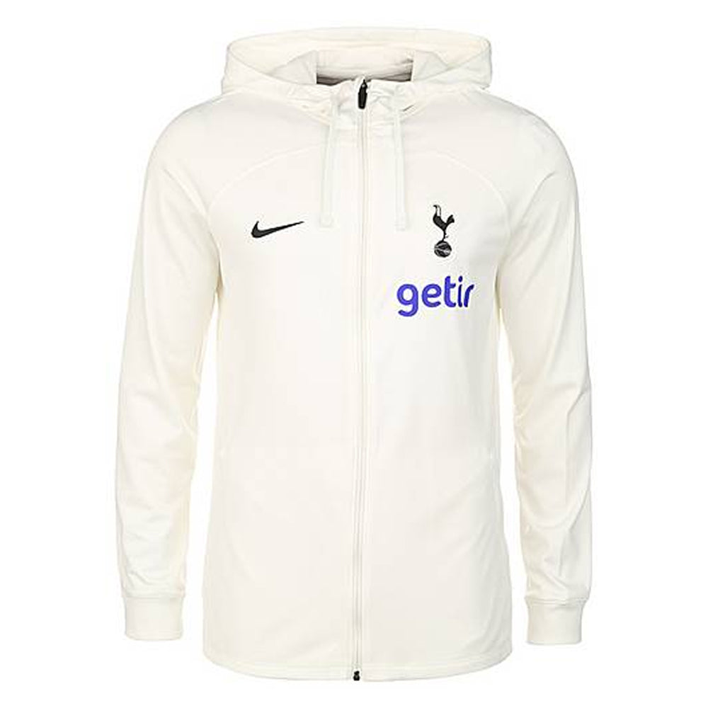2023-2024 Tottenham Hotspur Dri Fit Strike Hooded Jacket (White)_0