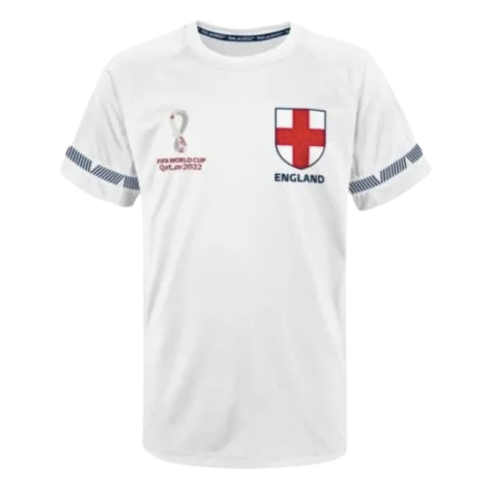 2022 England Official World Cup Poly Tee (White)_0