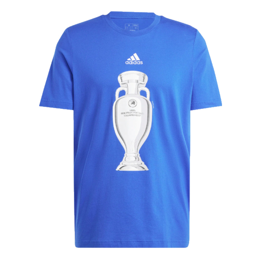 adidas Euro 2024 Official Emblem Trophy T-Shirt - Blue_0