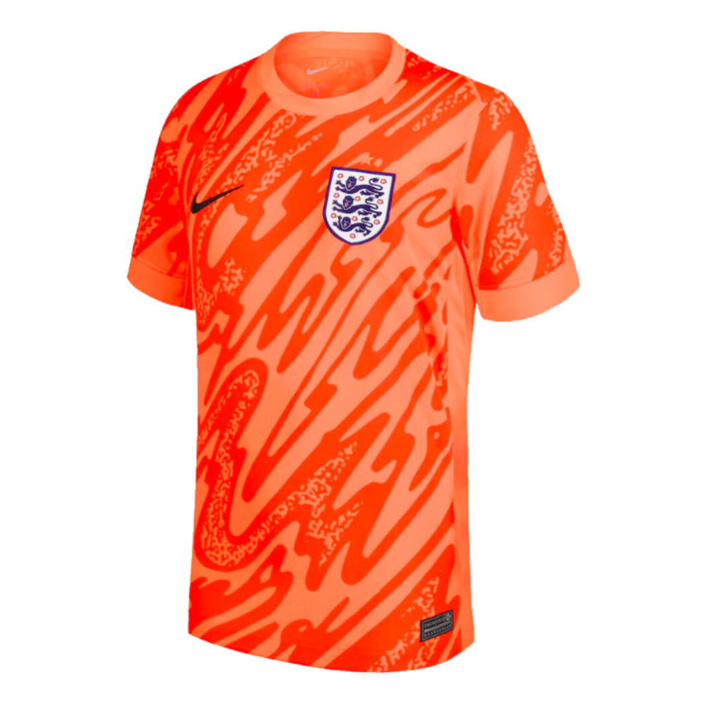 2024-2025 England Home Goalkeeper Shirt (Orange) - Kids_0