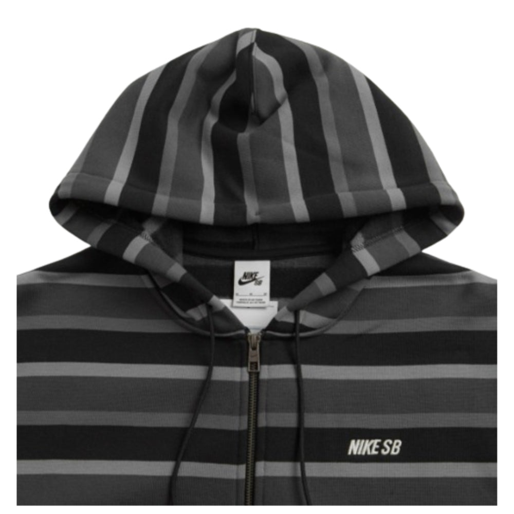 Nike Full Zip Stripe Hoody (Black-Grey)_1