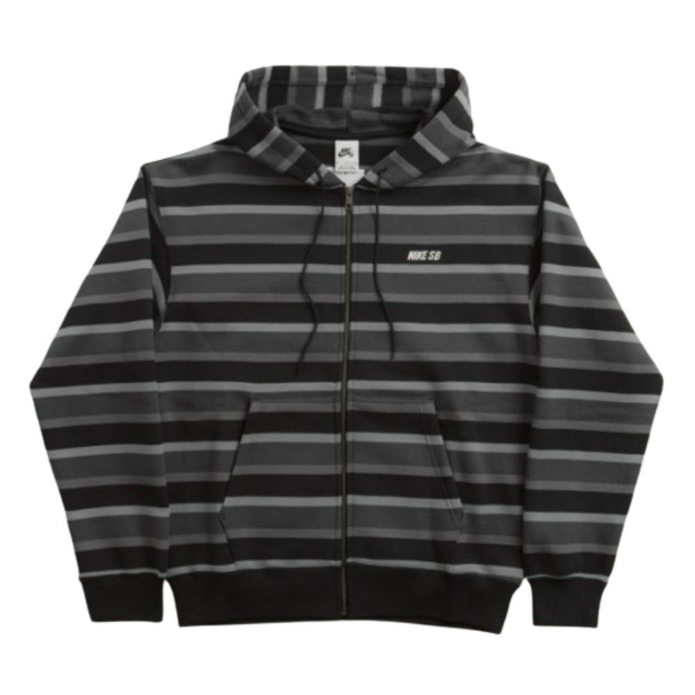 Nike Full Zip Stripe Hoody (Black-Grey)_0