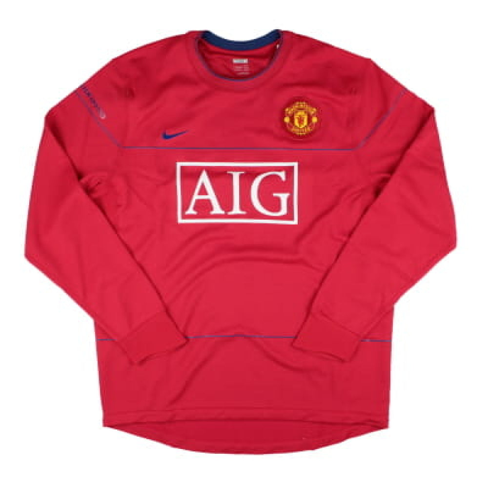 2007-2008 Manchester United Home Sweatshirt (Red)_0