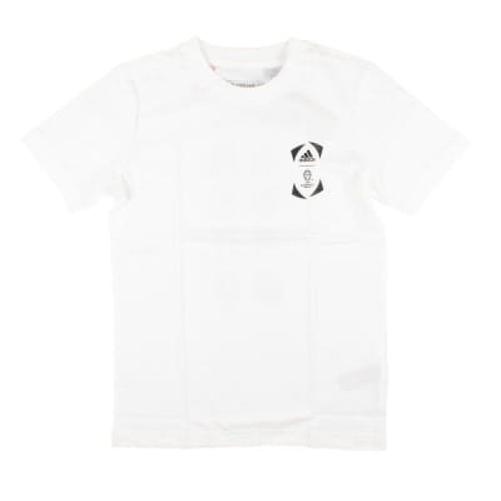 adidas Euro 2024 Official Emblem Stadium Tee (White) - Kids_0