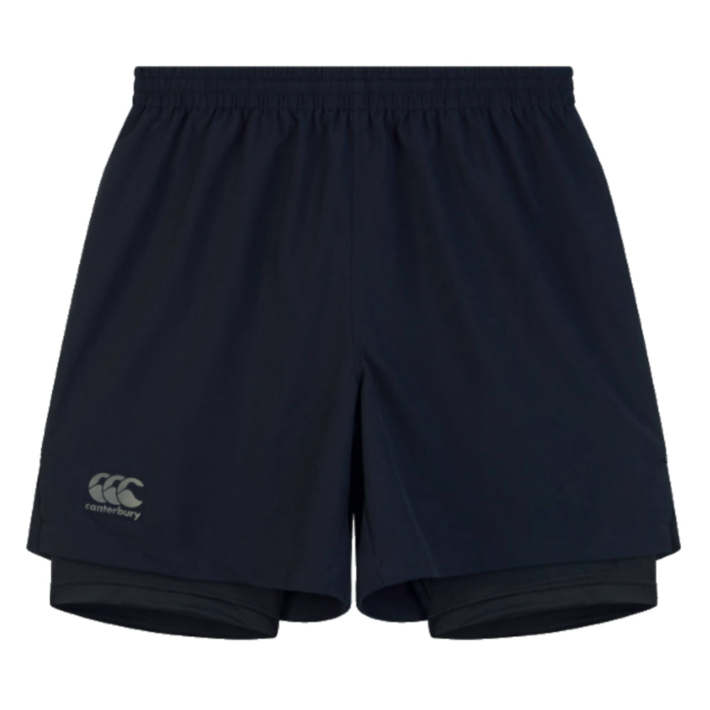 Canterbury Mens Vapordri 2 in 1 Shorts (Black-Grey)_0