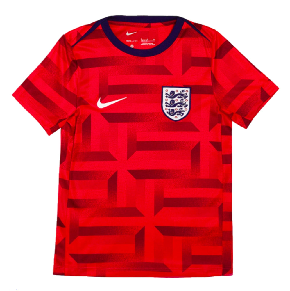 2024-2025 England Academy Pro Pre-Match Top (Siren Red) - Kids_0