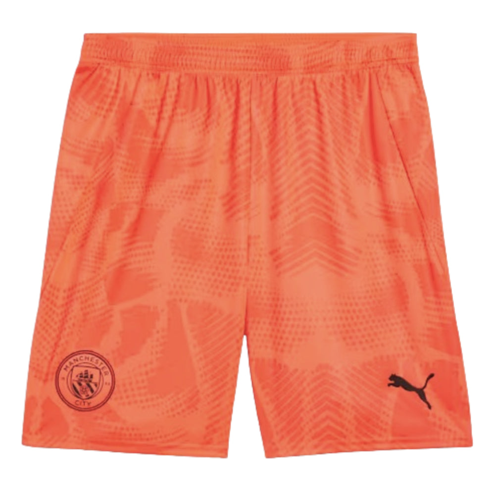 2024-2025 Man City Home Goalkeeper Shorts (Neon Sun)_0