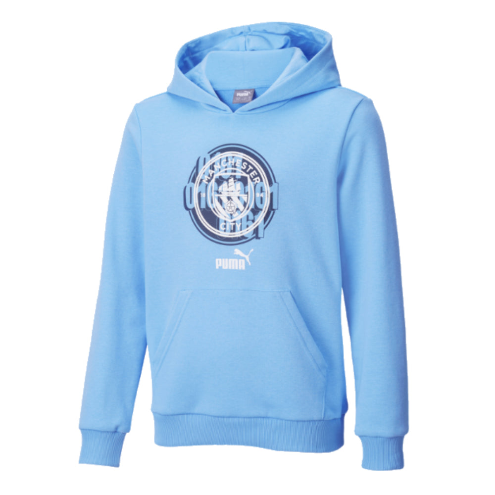 2024-2025 Man City ftblCulture Hoody (Light Blue) - Kids_0