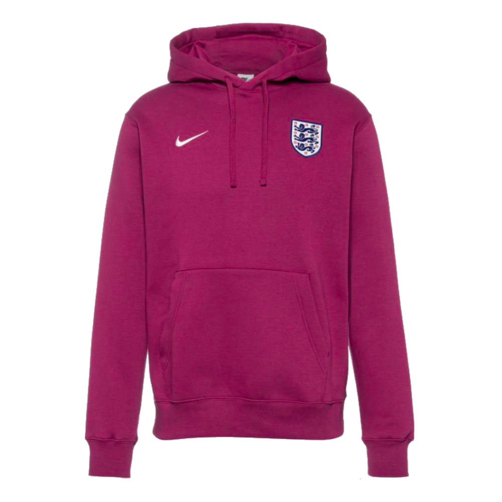 2024-2025 England Football Pullover Hoodie (Rosewood)_0
