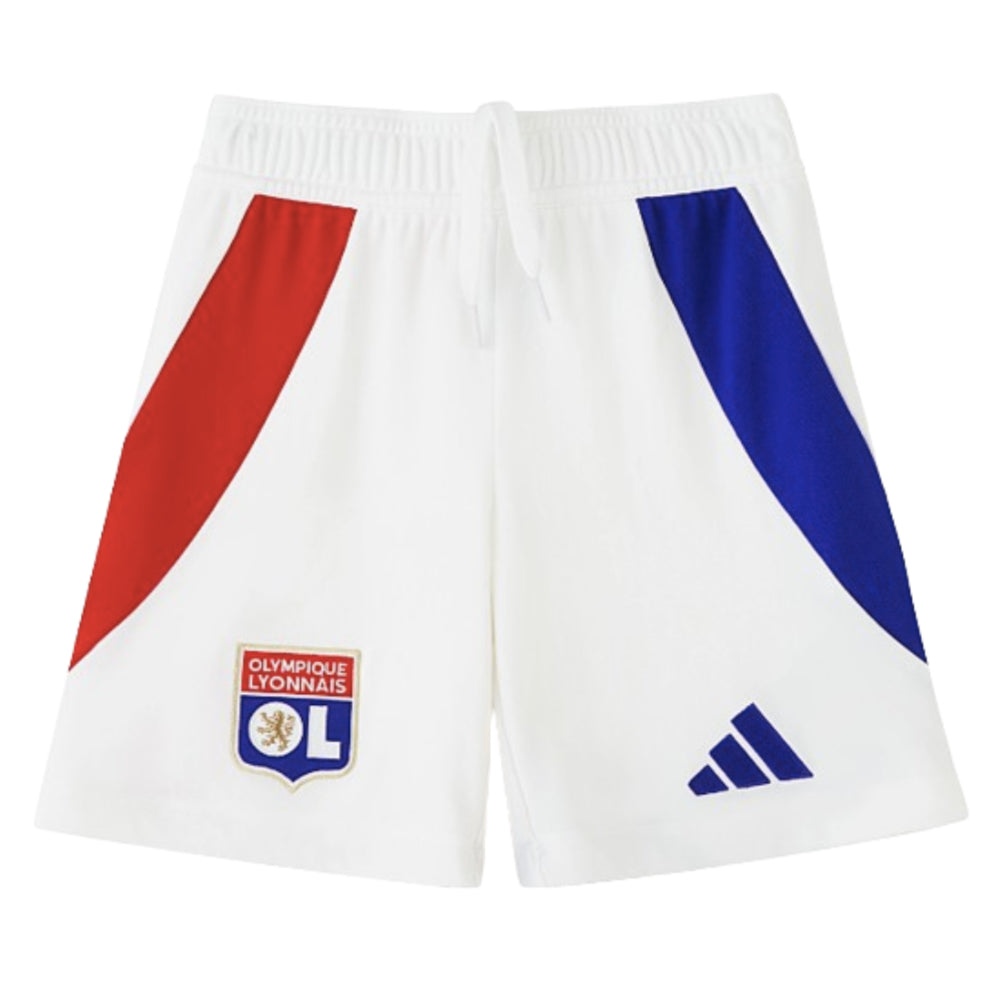 2024-2025 Olympique Lyon Home Shorts (White) - Kids_0