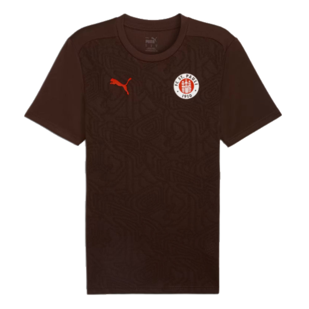 2024-2025 St Pauli Training Shirt (Dark Chocolate)_0