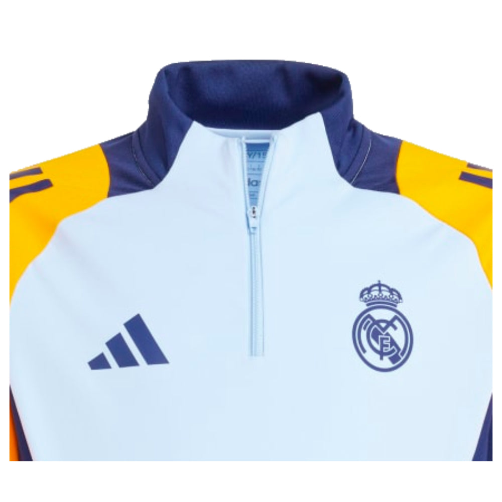 2024-2025 Real Madrid Training Top (Glow Blue) - Kids_1