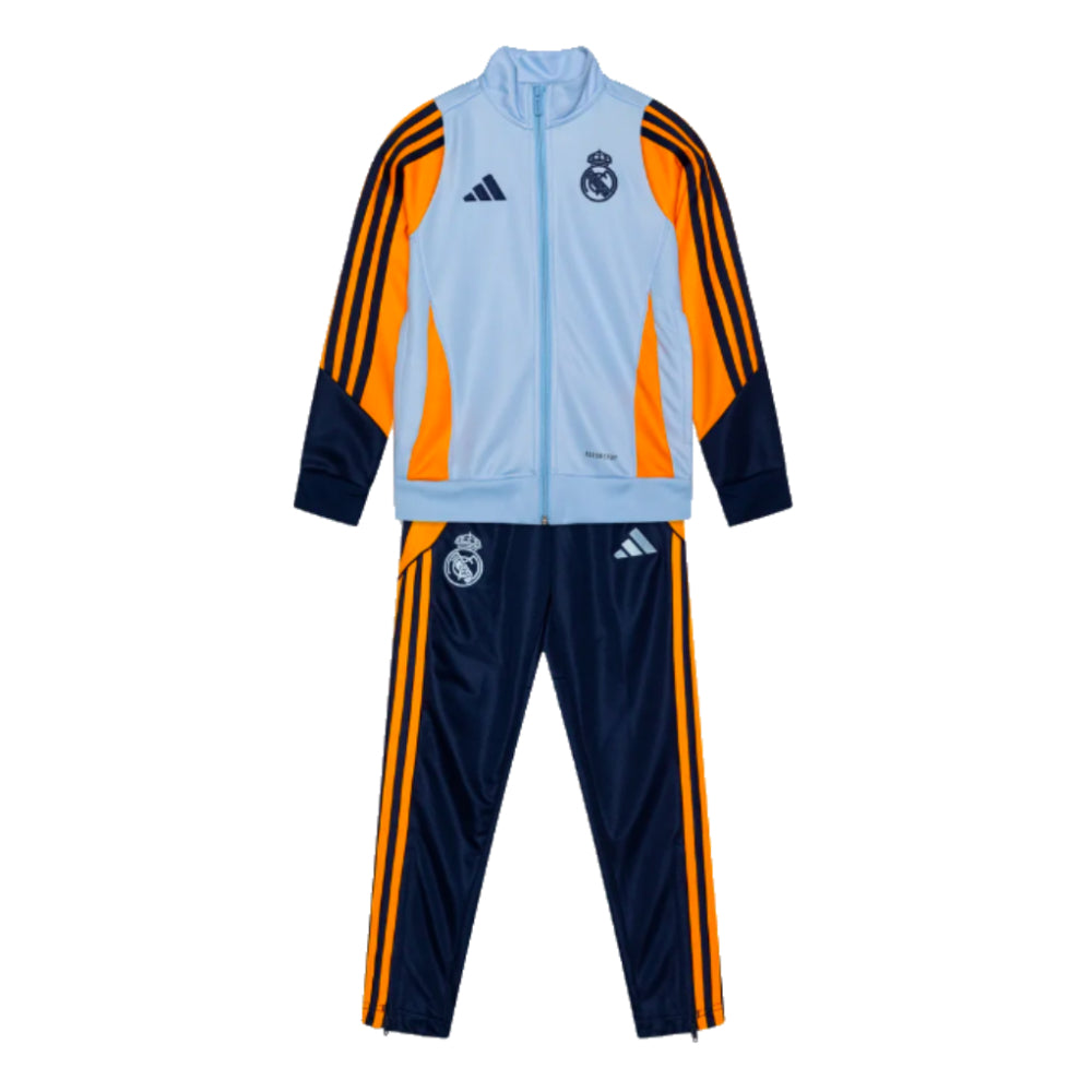 2024-2025 Real Madrid Tracksuit (Glow Blue) - Kids_0