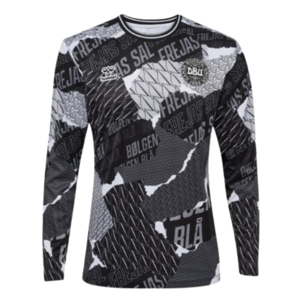 2024-2025 Denmark Pre-Game Crew Neck L/S (Black)_0