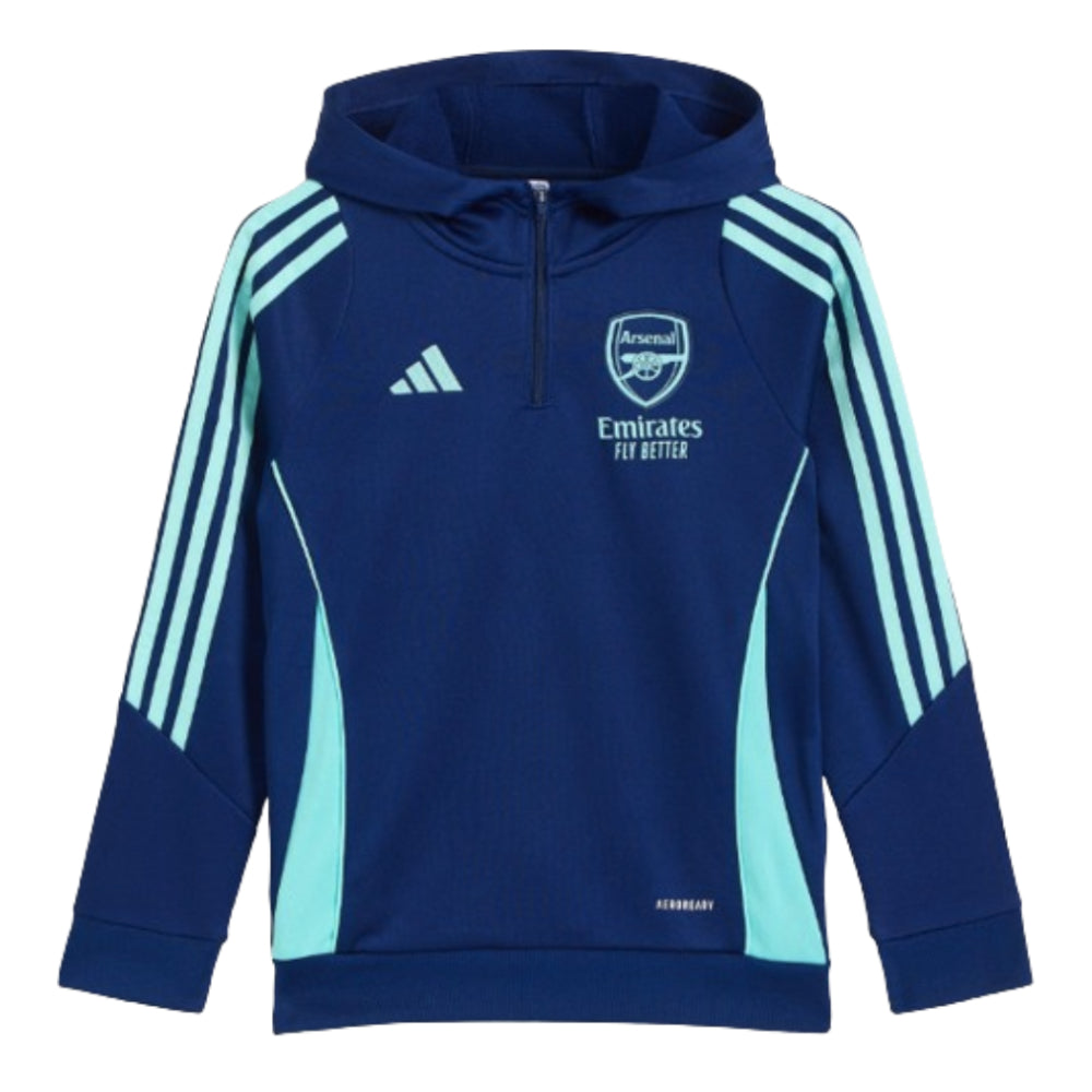 2024-2025 Arsenal Hooded Track Top (Night Sky) - Kids_0