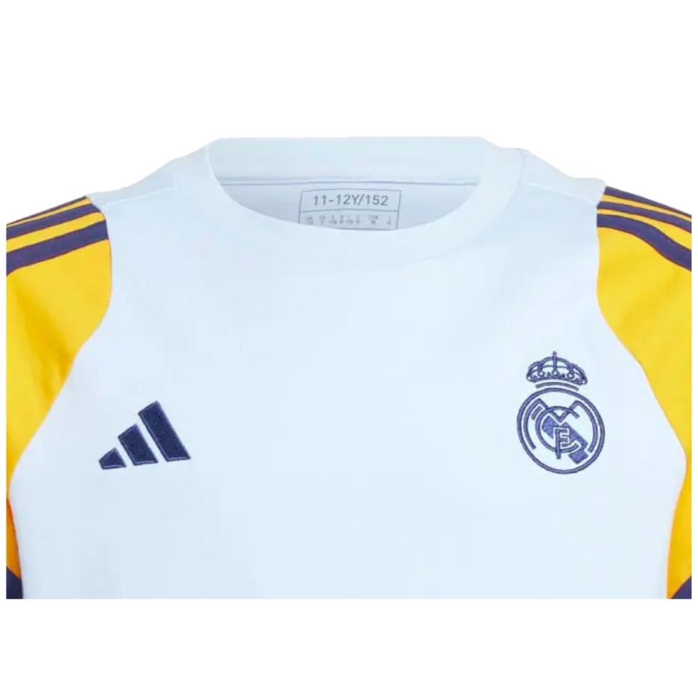 2024-2025 Real Madrid Training Tee (Glow Blue) - Kids_1