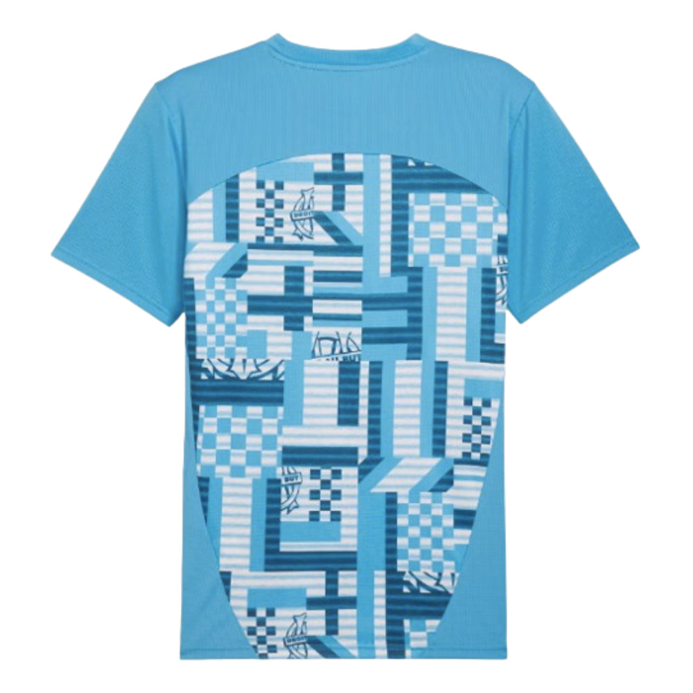 2024-2025 Marseille Pre-Match SS Shirt (Bleu Azur)_1