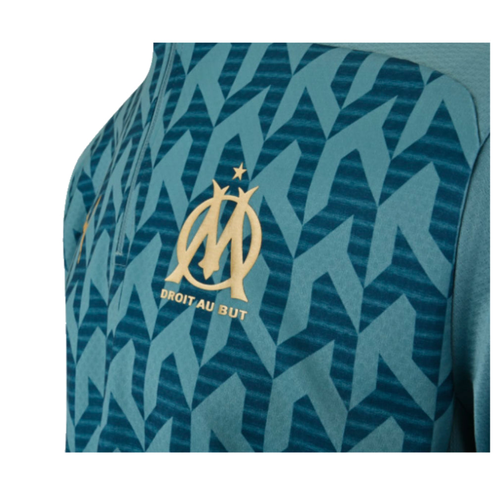 2024-2025 Marseille Prematch 1/4 Zip Top (Bold Blue)_1