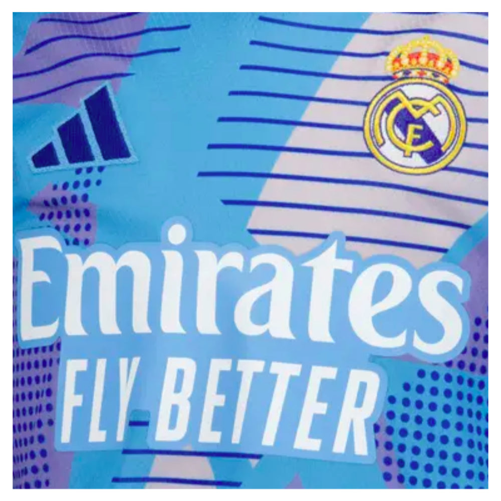 2024-2025 Real Madrid Home Goalkeeper Shirt (Blue) - Kids_2