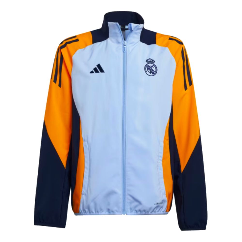 2024-2025 Real Madrid Presentation Jacket (Glow Blue) - Kids_0