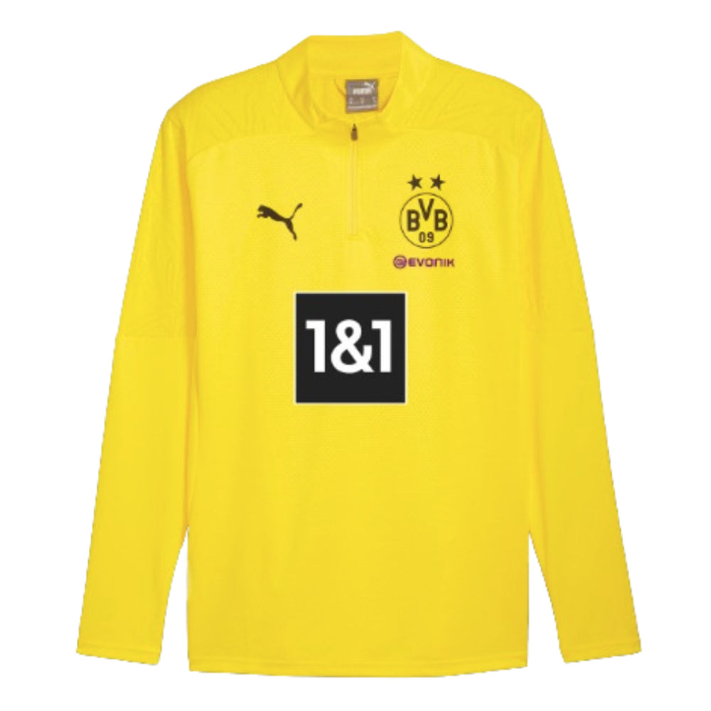 2024-2025 Borussia Dortmund Training 1/4 Zip Top (Yellow)_0