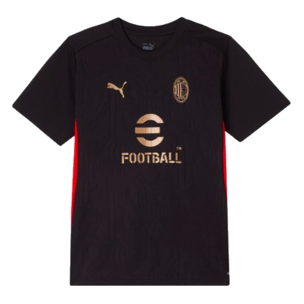 2024-2025 AC Milan Training Shirt (Black) - Kids_0