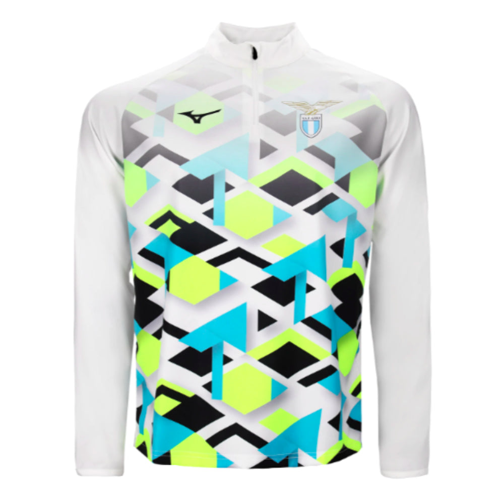 2024-2025 Lazio Pre-Match Half Zip Top (White)_0