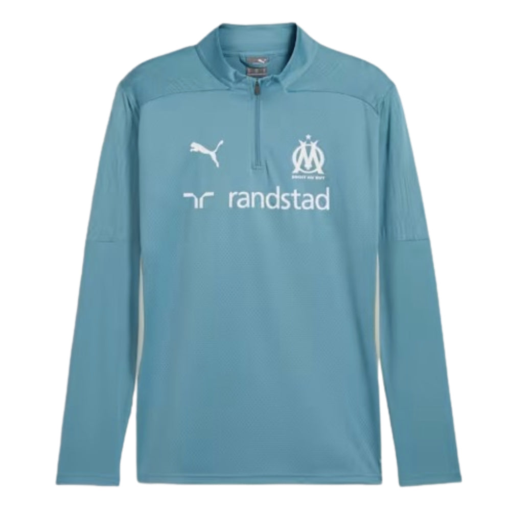 2024-2025 Marseille Training 1/4 Zip Top (Bold Blue)_0