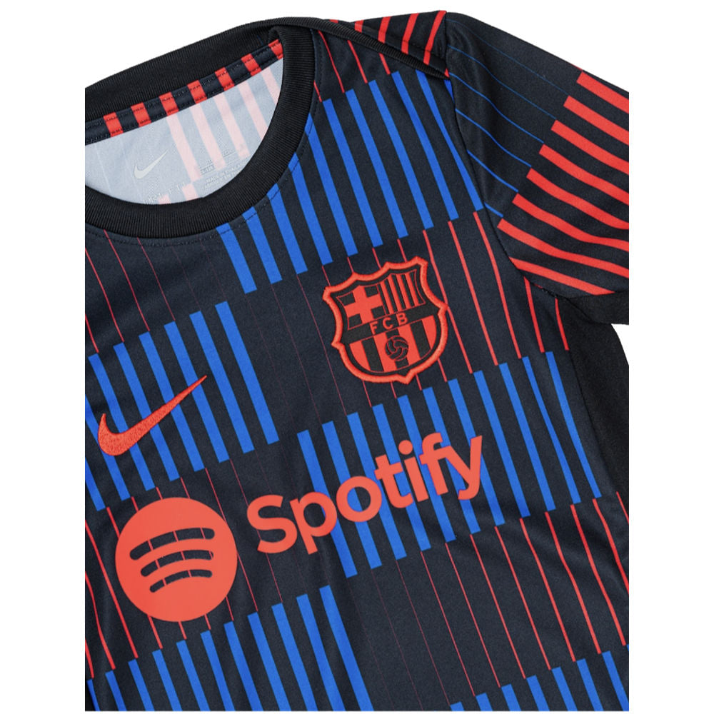 2024-2025 Barcelona Pre-Match Away Shirt (Navy) - Kids_2