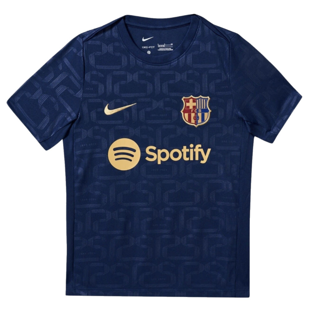 2024-2025 Barcelona Pre-Match Training Shirt (Navy) - Kids_0