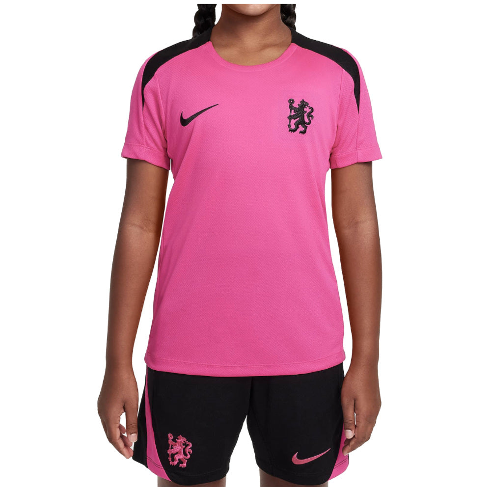 2024-2025 Chelsea Strike Dri-Fit Training Shirt (Pink) - Kids_0