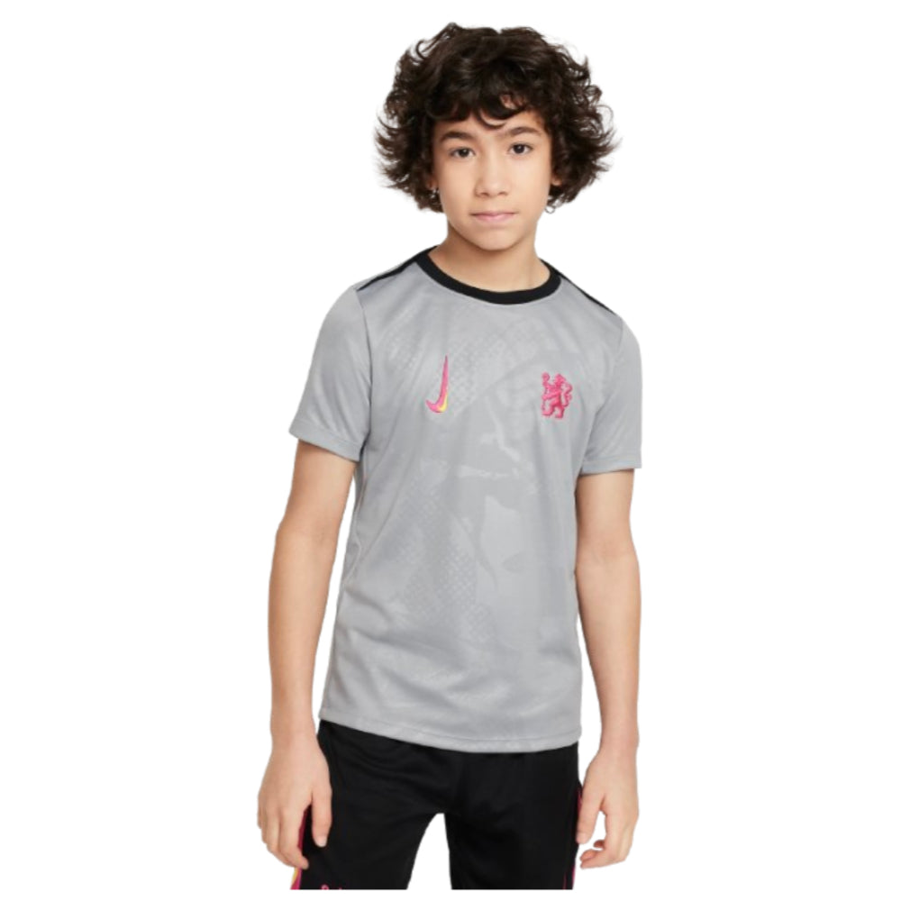 2024-2025 Chelsea Third Academy Pre-Match Shirt (Grey) - Kids_0