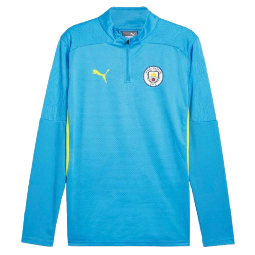 2024-2025 Man City Training 1/4 Zip Top (Magic Blue)_0