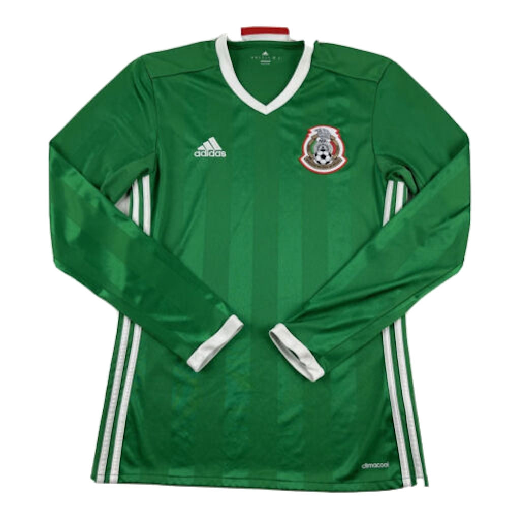 Mexico 2016-2017 Long Sleeve Home Shirt (XL) (Excellent)_0